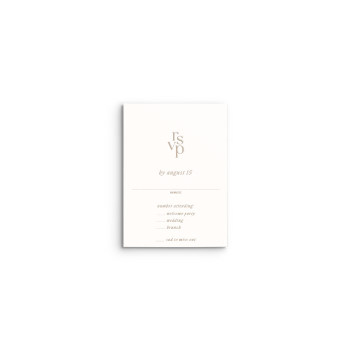 Parsons Mail-In RSVP Card & Envelope