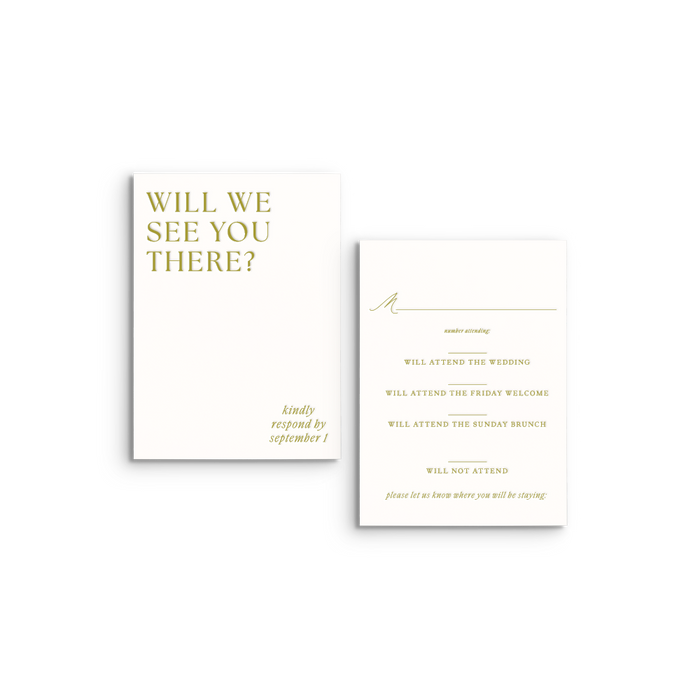 Grant Mail-In RSVP Card & Envelope