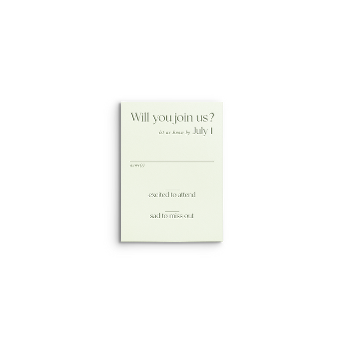 Lotus Mail-In RSVP Card & Envelope