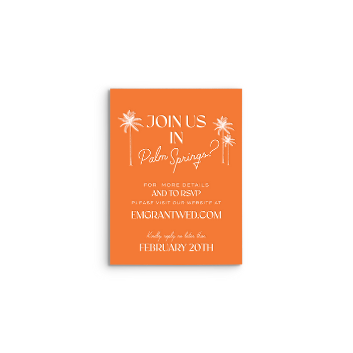 Twin Palms Online RSVP Card