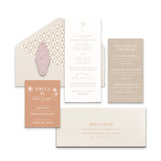 (New Twin Palms) Wedding Suite Invitation & Envelope