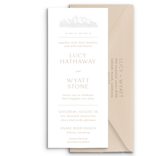 (New Wyoming) Wyoming Suite Invitation & Envelope