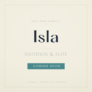 (New Isla) Isla Wedding Suite Invitation & Envelope