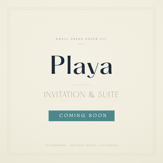 (New Playa) Wedding Suite Invitation and Envelope